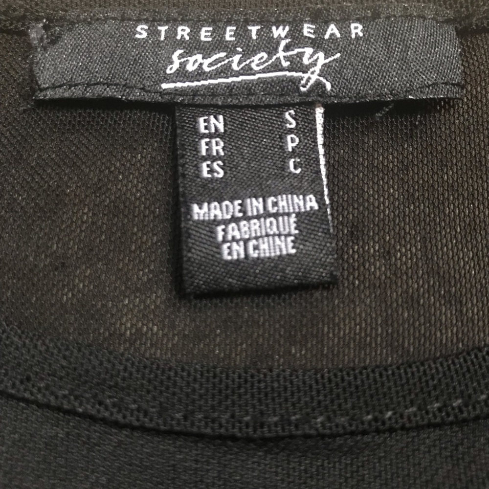 Streetwear Society Black Mesh Embroidered Bodysuit - Picture 4 of 6